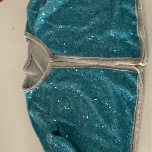 calypso turquoise sequined cardigan OS